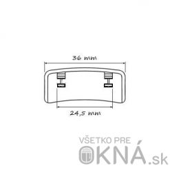 Krytky odtokovej drážky BUMERANG BIELE / 5KS www.VsechnoProOkna.cz