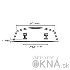 Krytky odtokovej drážky MODERN BIELE / 5 KS www.VsechnoProOkna.cz