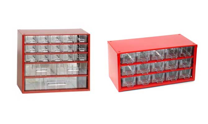 MARS - set skriniek 6760C + 6740C - červená Kvalitné a odolné skrinky Mars