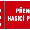 Prenosný hasiaci prístroj 210x80mm - plastová tabuľka Plastová bezpečnostná tabuľka formátu 210x80 mm