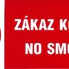 Zákaz fajčenia - No smoking 210x70mm - samolepka Samolepiace bezpečnostné tabuľka formátu 210x84 mm