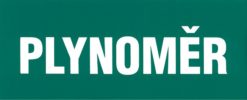 Plynomer 210x84mm - samolepka Samolepiace bezpečnostné tabuľka formátu 210x84 mm