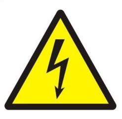 Elektrické zariadenia 75x75mm - samolepka Samolepiace bezpečnostné tabuľka formátu 210x74 mm