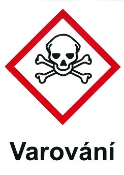 Toxické - varovanie 105x148mm - samolepka Samolepiace bezpečnostné tabuľka formátu 105x148 mm