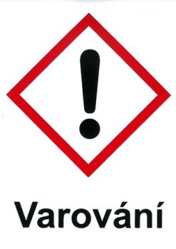 Dráždivé - varovanie 105x148mm - samolepka Samolepiace bezpečnostné tabuľka formátu 105x148 mm