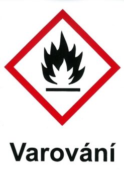 Horľavé - varovanie 105x148mm - samolepka Samolepiace bezpečnostné tabuľka formátu 105x148 mm