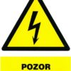 Pozor spätný Prúdy 210x297mm - plastová tabuľka Plastová bezpečnostná tabuľka formátu 210x297 mm