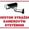 Priestory stráženia kamerovým systémom 210x297mm - samolepka Samolepiace bezpečnostné tabuľka formátu 210x297 mm