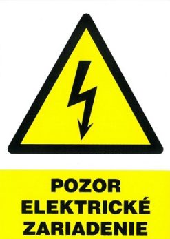 Pozor elektrické ZARIADENIE 105x148mm - samolepka Samolepiace bezpečnostné tabuľka formátu 105x148 mm