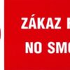 Zákaz fajčiť - No smoking 210x80mm - samolepka Samolepiace bezpečnostné tabuľka formátu 210x80 mm