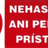Nehas vodou ani penovými prístroj 148x52mm - samolepka Samolepiace bezpečnostné tabuľka formátu 148x52 mm
