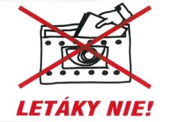 Letáky nie! 70x50mm - samolepka Samolepiace bezpečnostné tabuľka formátu 70x50mm