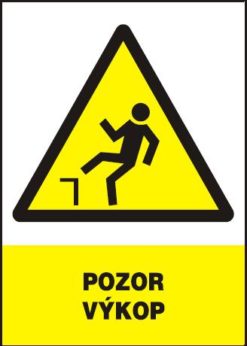 Pozor výkop - plastová tabuľka A4