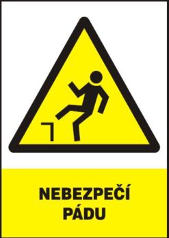 Nebezpečenstvo pádu - plastová tabuľka A4