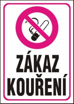 Zákaz fajčenia - plastová tabuľka A4