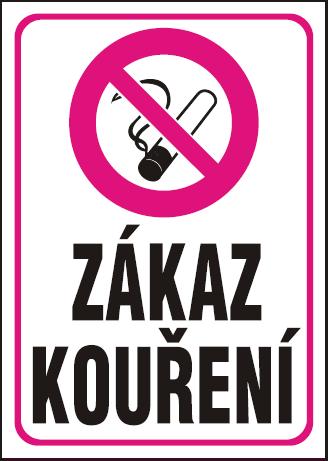 Zákaz kouření - samolepka A4 Zákaz fajčenia - samolepka A4
