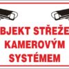 Objekt strážený kamerovým systémom - samolepka A4