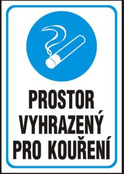 Priestor vyhradený pre fajčenie - samolepka A4