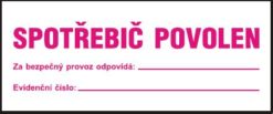 Spotrebič povolený za bezpečnú prevádzku zodpovedá: - samolepka 210x80mm