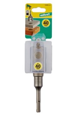 Tato vrtací korunka osazená tvrdokovem made in Germany včetně upínacího trnu se speciálně tvrzenou 110mm stopkou SDS-plus se hodí k použití s vrtacím kladivem. Materiály jako beton