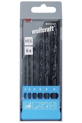 WOLFCRAFT - Vrták do kovu z rýchloreznej ocele valcovaný 2-8mm Popis výrobku