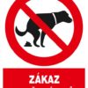 Zákaz venčenie psov 210x297mm - plastová tabuľka Plastová bezpečnostná tabuľka formátu 210x297 mm