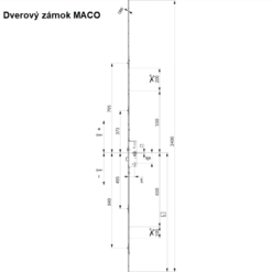 Zámok do plastových dverí G-TS DM45 LM92 4IS ŠÍRKA 20 1950-2400 mm